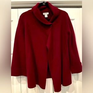 2-PLY CASHMERE Adrienne Vittadini Cropped Cape Sweater. NEVER WORN